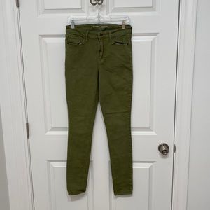 Olive green Old Navy Rockstar Midrise skinny jeans. Size 8 tall.